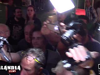 rena enjoys her dildo in a private party setting