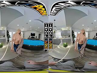 Why play billiards with Latin MILF Caitlin Bell in virtual porn? Show me those big tits!