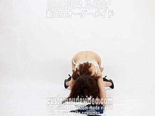 Mature Asian Woman Poses Nude in Doggy