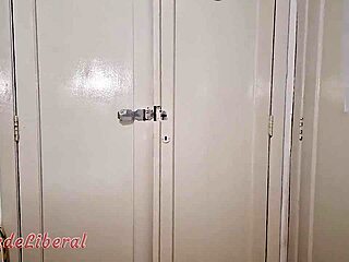 Wife Fucks Driver In Closet While Husband's Out!