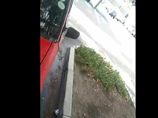 Ebony girl craves sex on the car with a big black cock