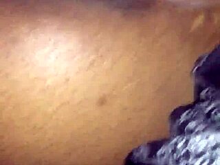The ebony beauty with a big fat ass gets her pussy pounded from behind