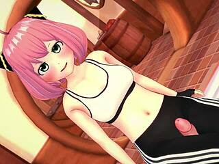 anya says, 'i want to ride a big cock after the gym, what do you think?' in this adult hentai version