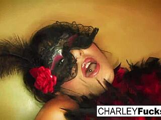 Charley Chase Wears Sexy Lingerie and Stockings