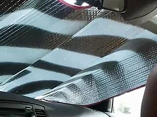 Samantha gives deepthroat handjob in public outdoor 😍