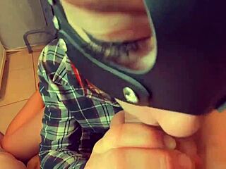 Cumshot explodes in redhead’s throat, wow!