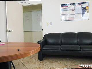 BROKE GAY GUY GIVES BLOWJOB FOR CUMSHOTS TO KEEP BOSS HAPPY!