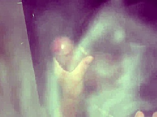 Watching intense action at a hot bar gloryhole