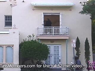 gorgeous fit model strips in lingerie