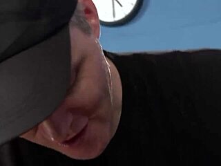 to help get herself out of trouble european brunette lets these guys double penetrate her.