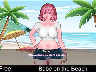 Babe Relaxes on the Beach