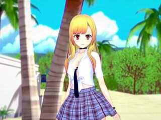 Koikatsu Marin Kitagawa in My Dress-Up Darling anime uncensored story from thereal3dstories.