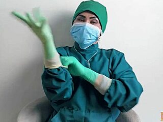 latex gloves teasing in hospital asmr play