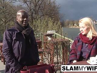 Blonde slut craves massive black cock in tight ass