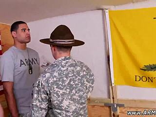 Gay sergeant drills nude in hot video 😏