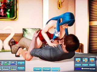 Blue haired beauty gets fucked silly in intense session