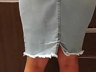 skirtshouse showing off clara's jeans skirt combo