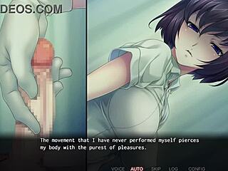 In the hospital, the nurse gives a patient a special handjob treatment in this hentai story