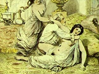 vintage erotic cartoon illustration with classic sensual charm.