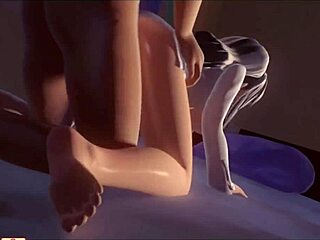 Does this hentai girlfriend have big tits and a monster cock?