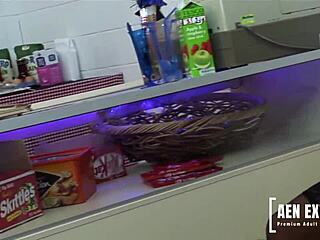 pancake breakfast served by attractive pornstars in fun casual setting