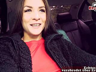 German Thin Teen 18+ Fucks in Car!