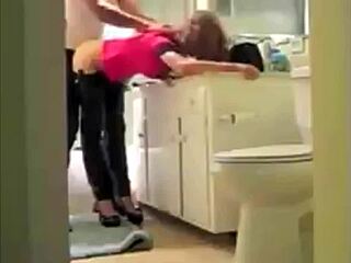 french slut gets nailed hard in neighbor's kitchen