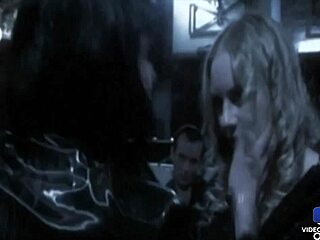 Lavandra may and elke, a blonde and brunette, share a cock in threesome