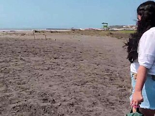 Latina cutie spotted me and jumped right into wild beach action.