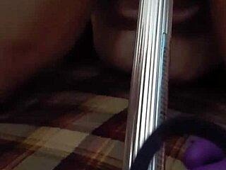 Riding Dildo All The Way With A Big Cock