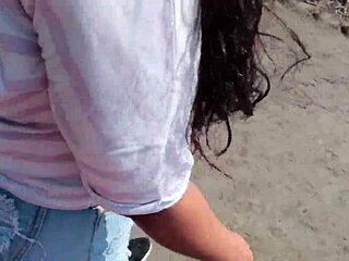 Latina cutie spotted me and jumped right into wild beach action.