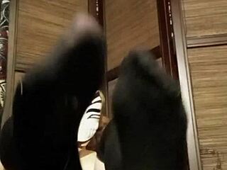 What makes this stocking fetish so kinky and horny in homemade pov with amateurs?