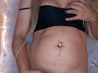 beautiful transvestite touches gently