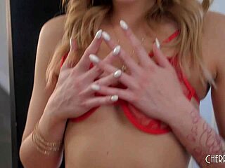 All Natural Blonde Charlotte Sins Gives Joi In Stockings