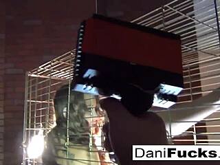 Sexy Dani Daniels Masturbates In Cage