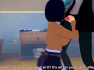 Koikatsu Mikasa and Eren in uncensored anime sex action. So hot! 😘