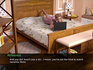 How many times will she tease before release in this 3D erotic game?