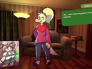 two furry chicks strip during poker game