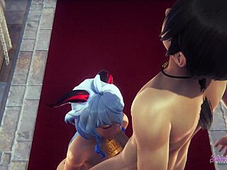 Uh, Ganyu in Genshin hentai suckin’ and gettin’ fucked in church... so wild!