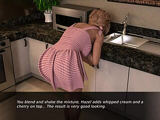 How many times will she tease before release in this 3D erotic game?