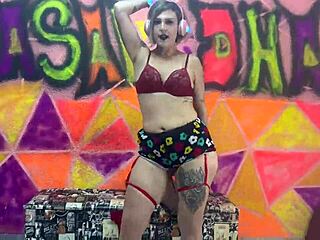 Sexy Punk Girl In Public Outdoor Setting Sits And Bounces Deep On Cock