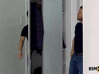 Sexy Bombshell Licks Relaxed Man's Anus with Skilled Tongue Play