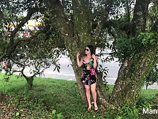 Latina Pornstar Manu Fox Caught Masturbating Naked On Train Tracks