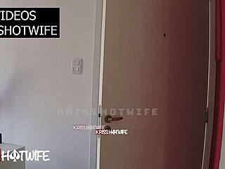 The wife narrates receiving the delivery guy comfortably