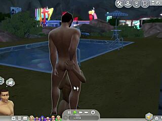 el sim hetero sucumbe a la tentaci�n in cartoon gay story