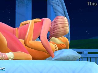 Is Miko Ojo licking and riding in cowgirl with the old neighbor in Sims 4?