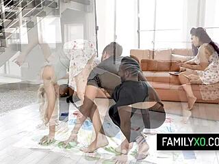 blonde teen step sister chanel greys gets fucked hard on couch