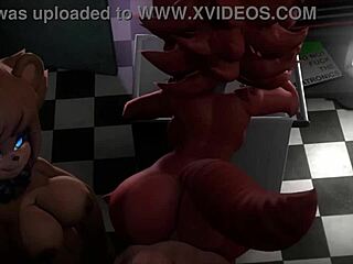 I can't beleive these fnia girls are showing off their big tits and asses in bent over doggystyle and missionary sex, it's so hot!