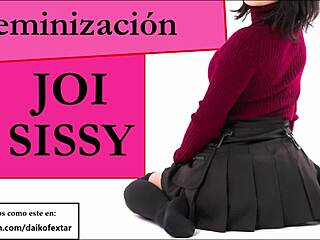 Hey, follow my JOI sissy instructions with feminization in minifalda and condom cei!