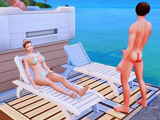 Stepson and Stepmom in Sims 4 Animation Scene